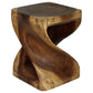Haussmann Original Twist Pedestal Side Table, Walnut, 15 x 15 x 20 in H