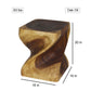 Haussmann Big Twist Pedestal Table, Oak, 16 x 16 x 20 in H, dimensions