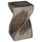 Haussmann Big Twist Pedestal Table, Agate Grey, 12 x 12 x 20 in H
