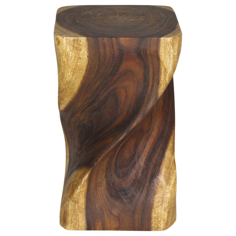 Haussmann Big Twist Pedestal Table, Oak, 12 x 12 x 20 in H