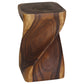 Haussmann Big Twist Pedestal Table, Walnut, 12 x 12 x 20 in H