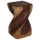 Haussmann Big Twist Pedestal Table, Walnut, 12 x 12 x 20 in H