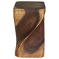 Haussmann Big Twist Pedestal Table, Walnut, 12 x 12 x 20 in H