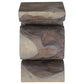 Haussmann Big Wave hand-carved wood end table, Agate Grey, 12 x 14 x 20 in H