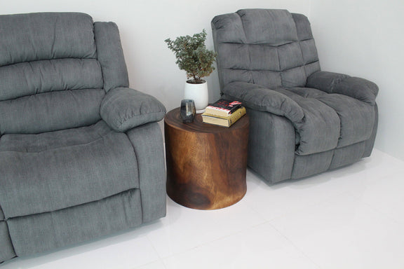 Haussmann Natural Stump 19 in DIA top x 18 in H Walnut — lifestyle