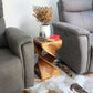 Haussmann Double Twist Solid Wood End Table - 12 x 12 x 20 in - Walnut