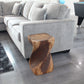 Haussmann Big Twist Pedestal Table, Walnut, 12 x 12 x 20 in H