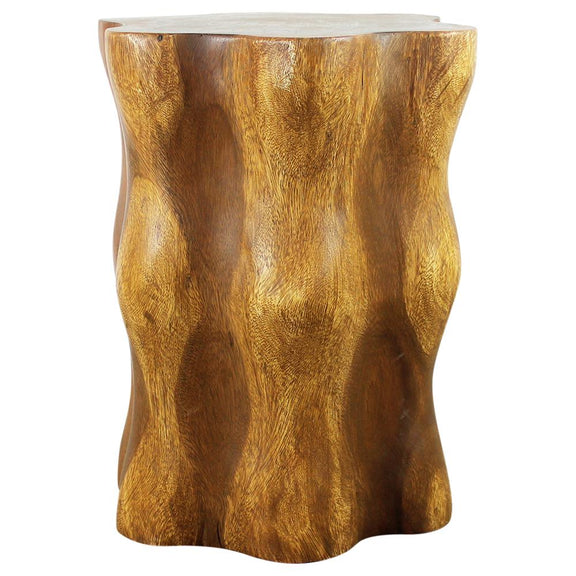 Haussmann Natural Stump Solid Wood End Table - 16 in dia x 20 in H - Oak