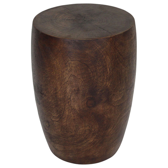 Haussmann Merlot Dark Walnut 14-inch round top, 20-inch height — white-background hero