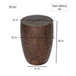 Haussmann Merlot Dark Walnut 14-inch round top, 20-inch height — dimensions