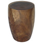 Haussmann Merlot Turned Pedestal Accent Table, Walnut, 15 in dia x 20 in H