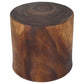 Haussmann Natural Stump 19 in DIA top x 18 in H Walnut — angle