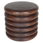 Haussmann Stacked Rings Sculptural Accent Table, Mocha, 20 in dia x 18 in H