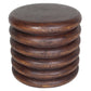 Haussmann Stacked Rings Sculptural Accent Table, Mocha, 20 in dia x 18 in H