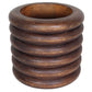 Haussmann Stacked Rings Sculptural Accent Table, Mocha, 20 in dia x 18 in H
