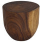 Haussmann Barrel Drum Solid Wood Accent Table - 20 in dia x 18 in H - Walnut