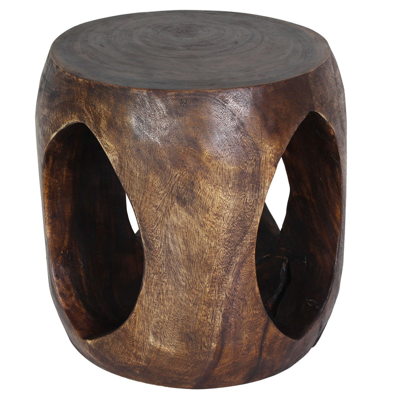 Haussmann Oval Windows 20 in diameter x 20 in H Mocha — angle