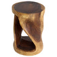 Haussmann Round Twist Solid Wood End Table - 14 in dia x 20 in H - Walnut