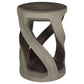 Haussmann Vine Twist Round Pedestal Side Table, Agate Grey, 14 in dia x 20 in H