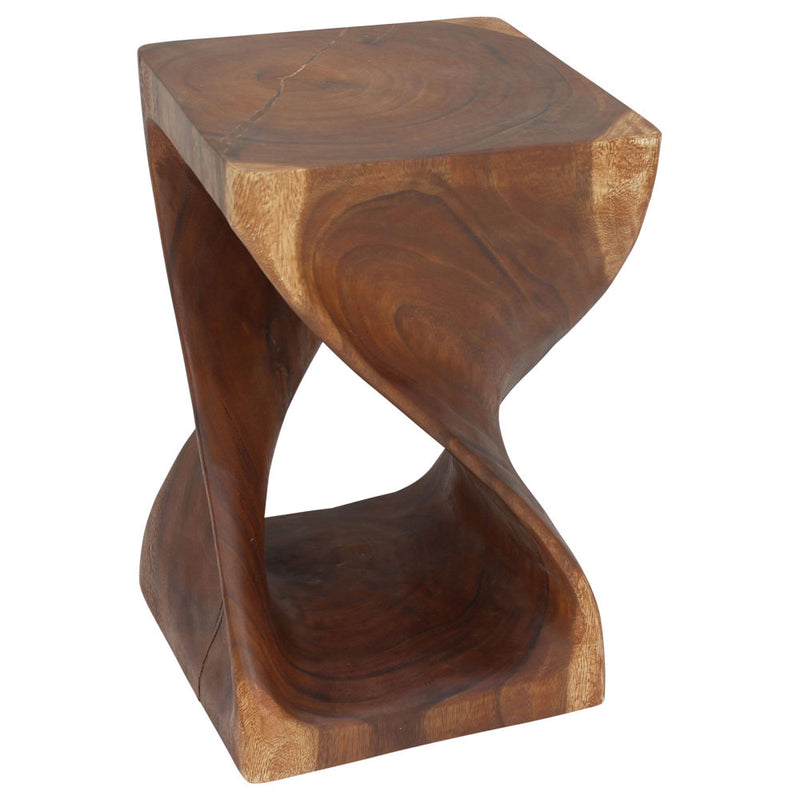 Haussmann Original Twist Solid Wood End Table - 15 x 15 x 23 in - Cherry