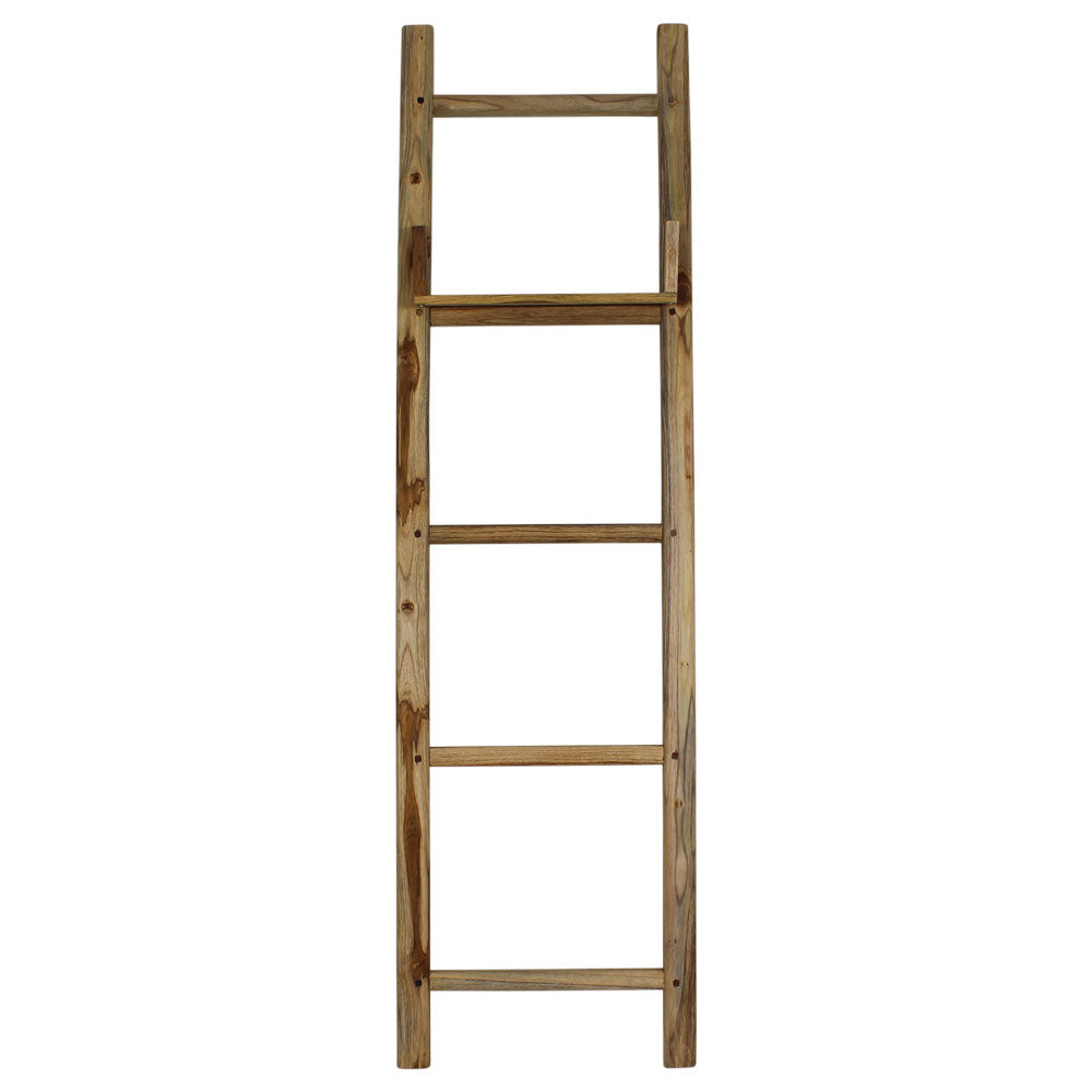 Haussmann Teak Solid Wood Towel Ladder - 18 x 64 in H - Teak Oil