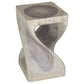 Haussmann Original Twist 10-Inch Hand-Carved Solid Wood End Table, Agate Grey, 10 x 10 x 16 in H