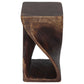 Haussmann Original Twist 10-Inch Hand-Carved Solid Wood End Table, Mocha, 10 x 10 x 18 in H