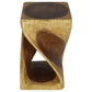 Oak Original Twist hand-carved wood end table, 12 x 12 x 20 inches, second angle showing the carved twist