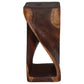 Haussmann Original Twist Pedestal Side Table, Mocha, 14 x 14 x 30 in H