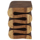 Haussmann Wave Solid Wood End Table - 14 x 14 x 20 in - Walnut