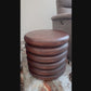 Haussmann Stacked Rings Solid Wood End Table - 20 in dia x 18 in H - Mocha