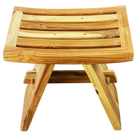 Haussmann Teak Shower Stool & Bath Bench, 18 L x 12 W x 18 in H
