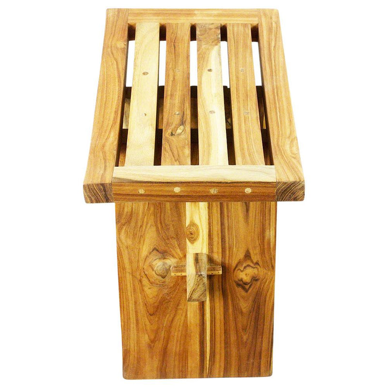 Haussmann Teak Shower Stool & Bath Bench, 18 L x 12 W x 18 in H